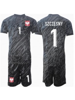 Poljska Wojciech Szczesny #1 Golmanski Dječji Gostujuci Dres kompleti EP 2024 Kratak Rukavima (+ kratke hlače)